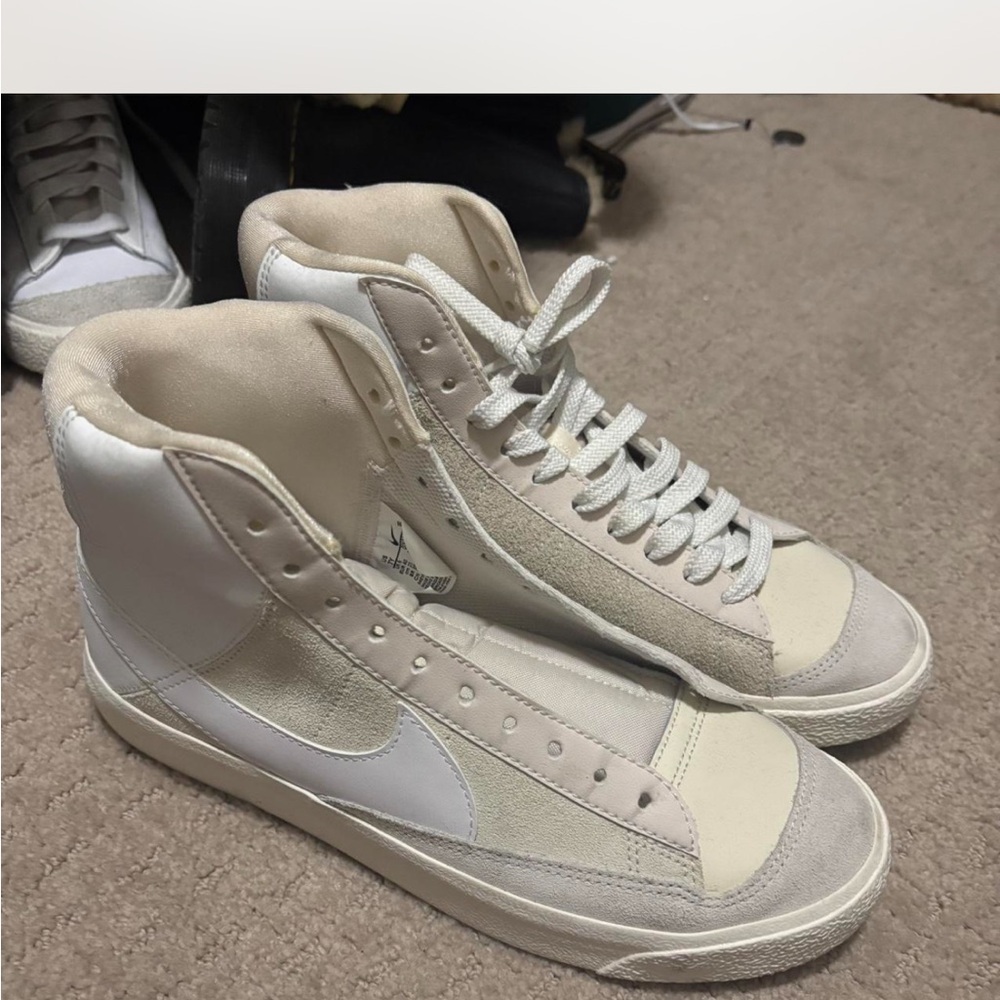 Nike White High-Top Athletic Shoes